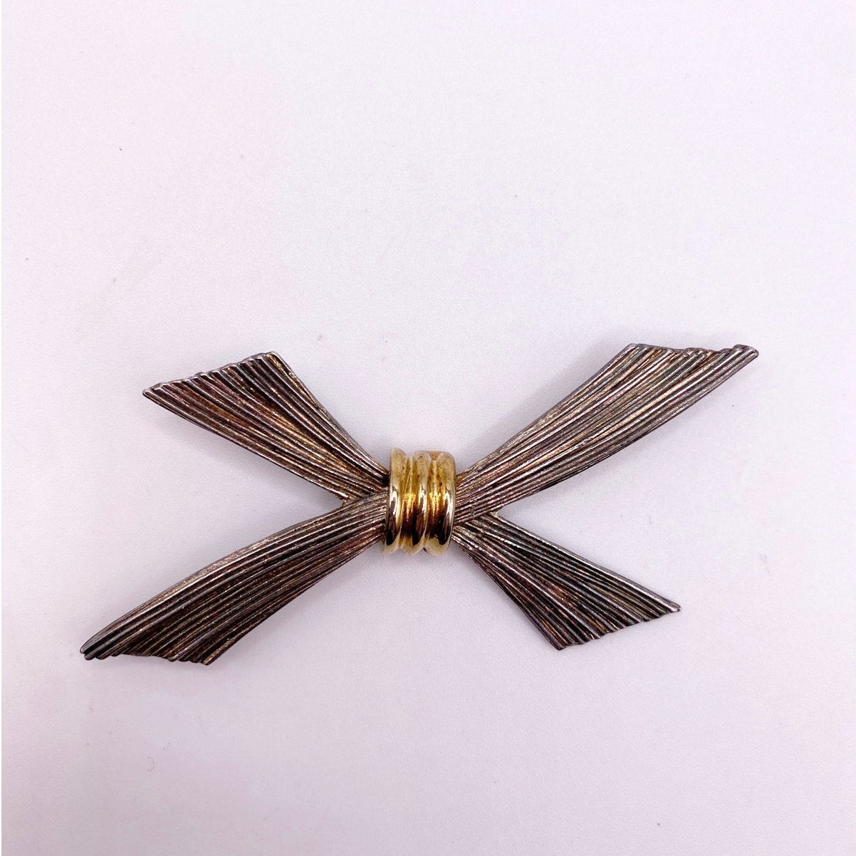 Crowned Premier Designs Vintage Bow Brooch 3”