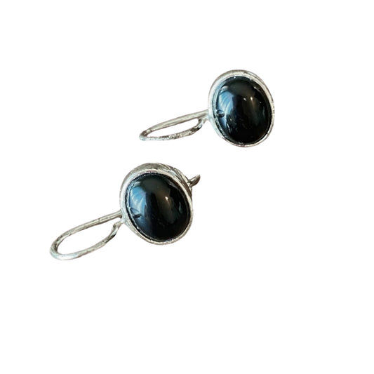 Black Ónix 925 Sterling Earrings