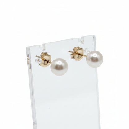 10k Gold and 4mm Freshwater Pearl Studs