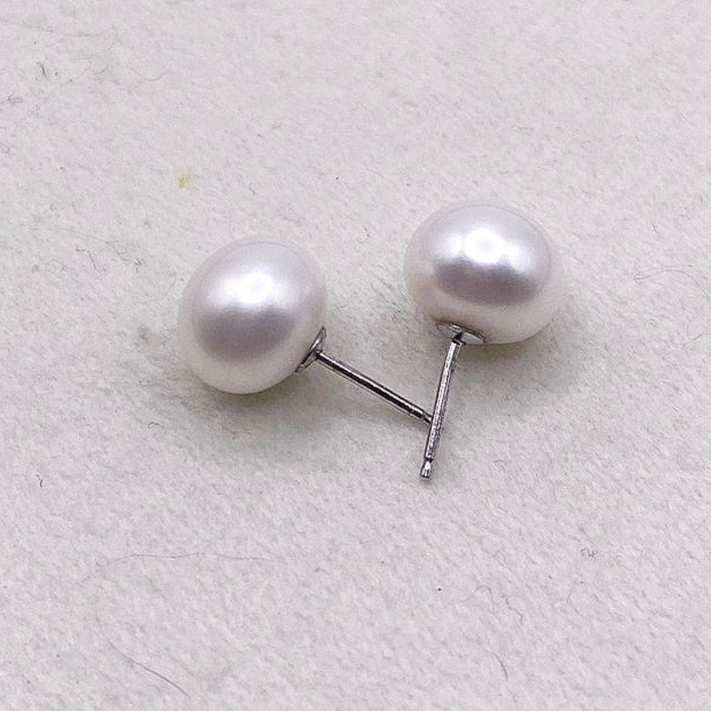 Helzberg Diamonds Earrings HDS 925 Silver and Pearls Buttons