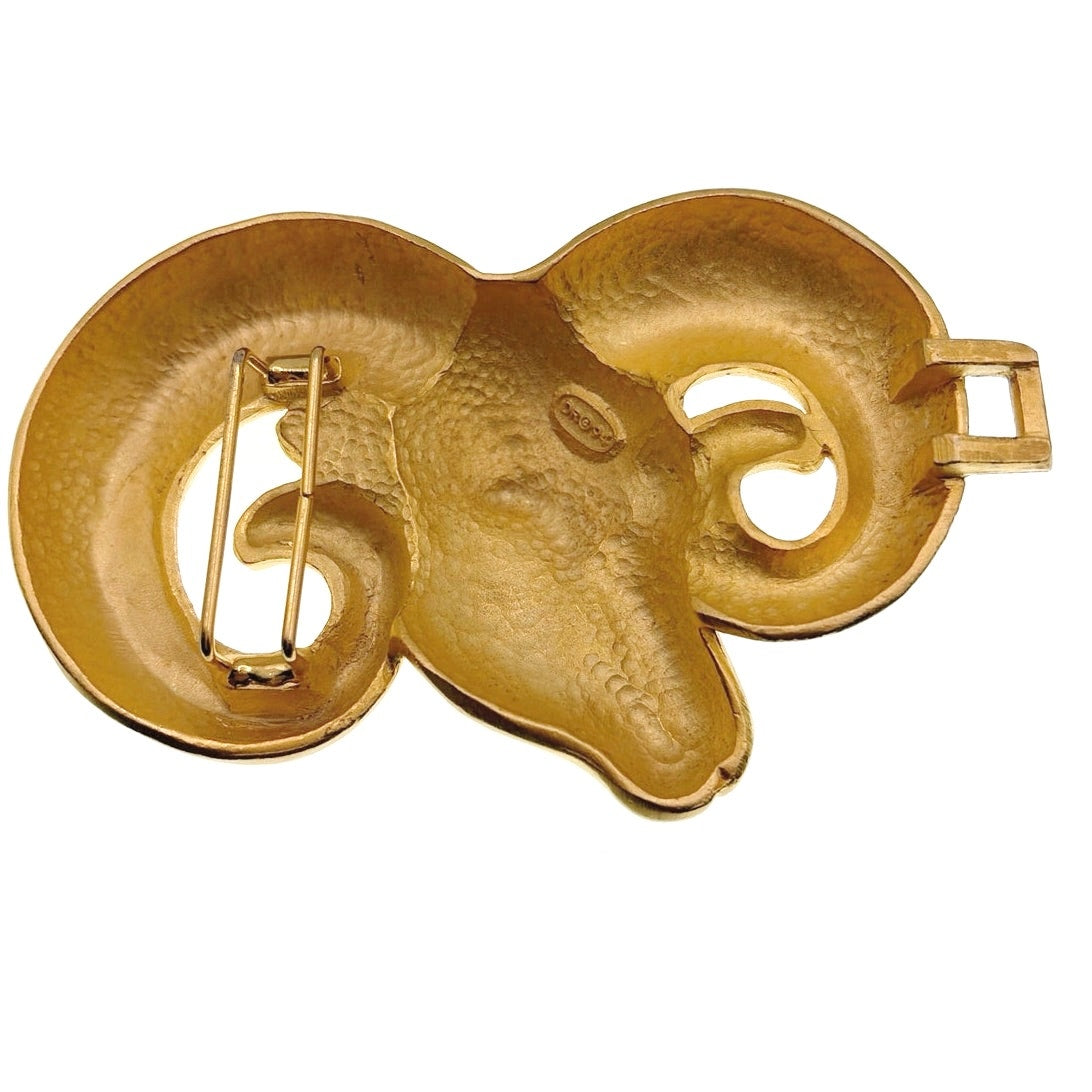 Doreen Ryan 1994 Ram Big Horn Belt Buckle 4” Long