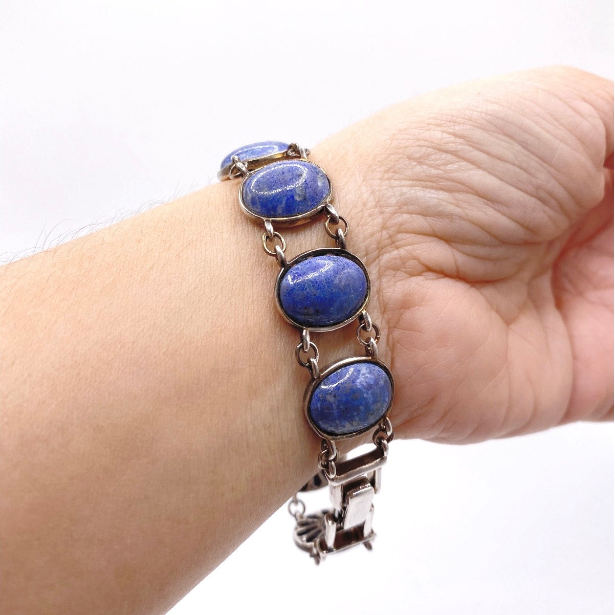 Sterling Silver and Sodalite and Signed EV HR 7”