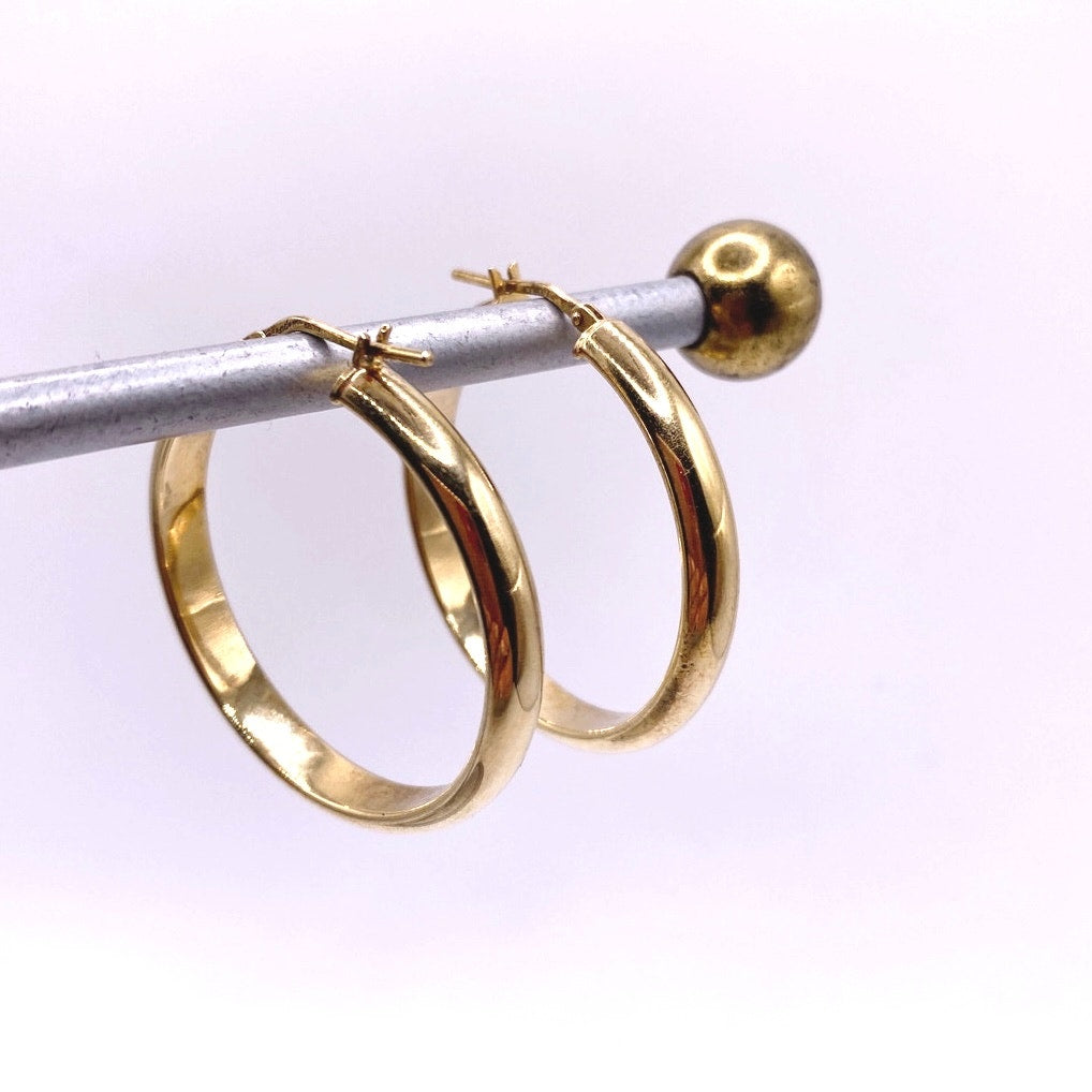 Diadema Italy 925 Sterling Silver Earrings Hoops 1.4”