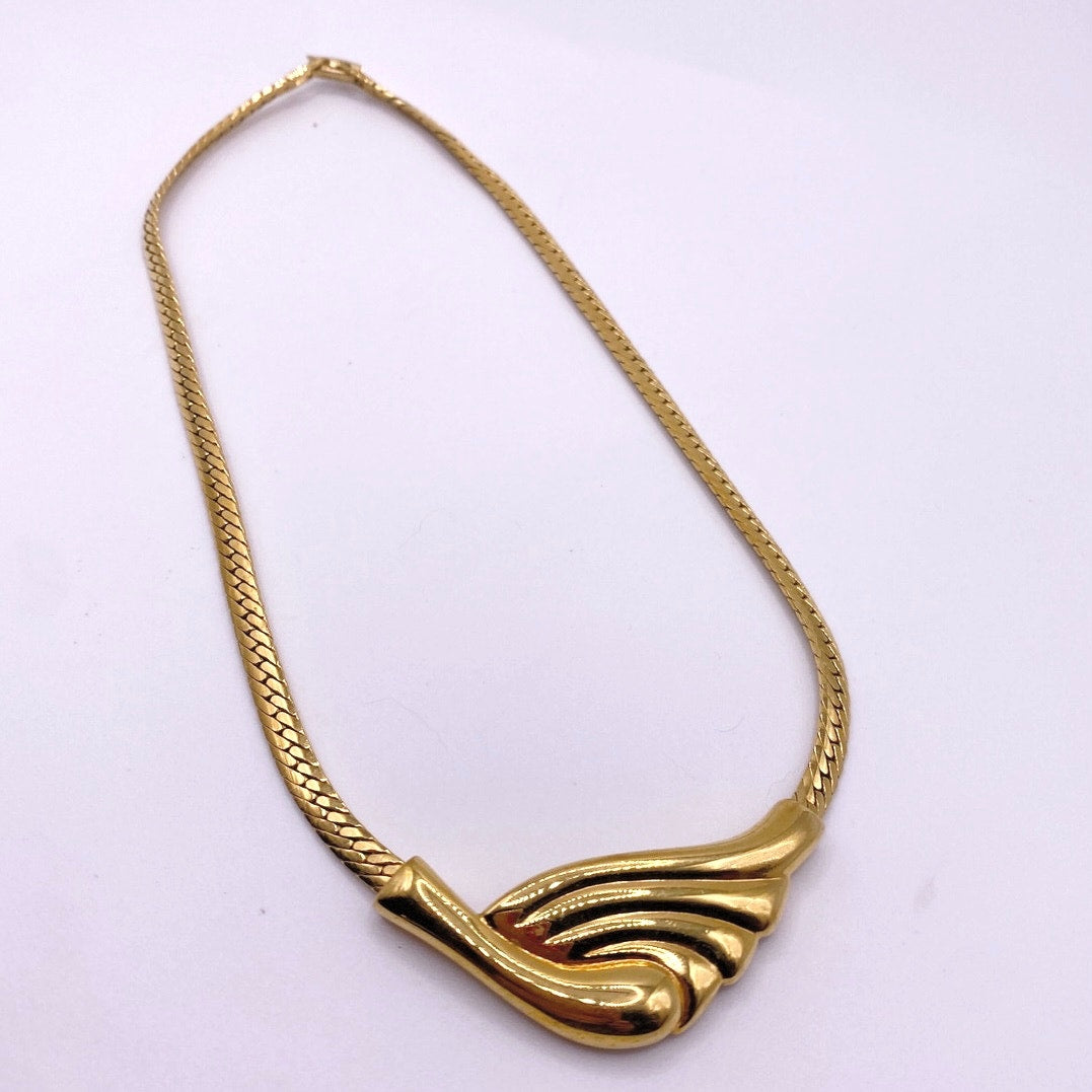 Vintage Napier Gold Tone Chain Collar Necklace 14”