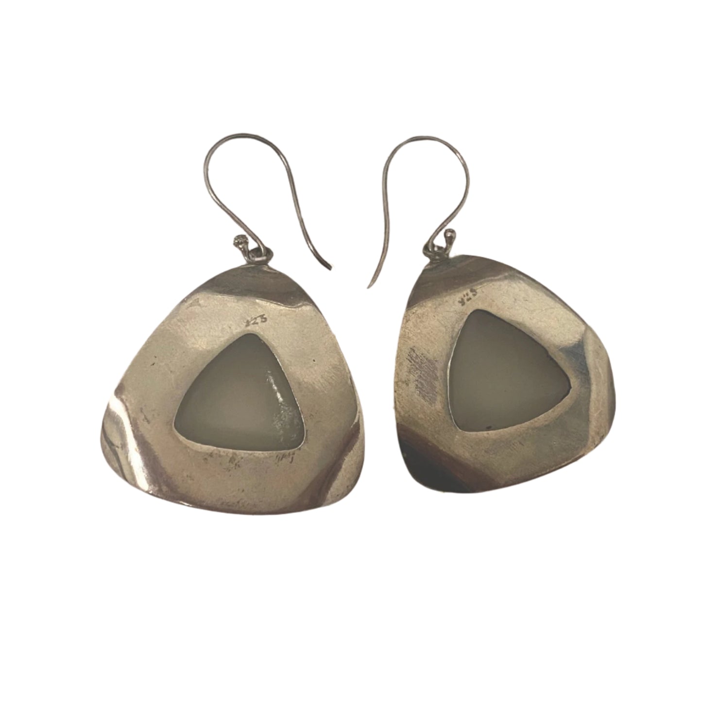 Sterling Silver Inlaid Mother of Pearl Earrings