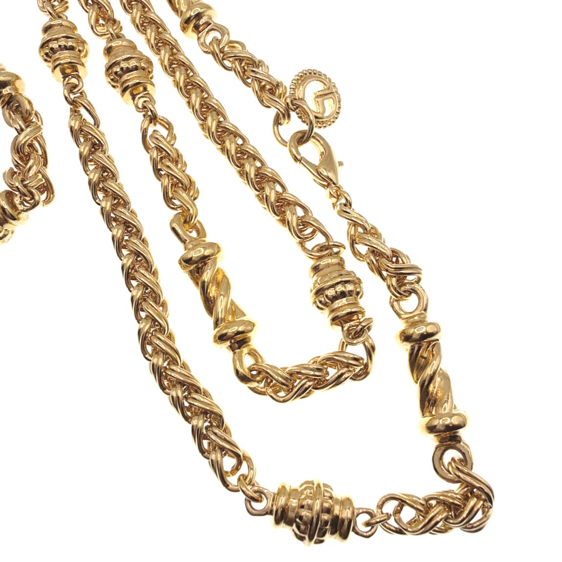 St John’s Extra Large Gold Tone Necklace Necklace 44”