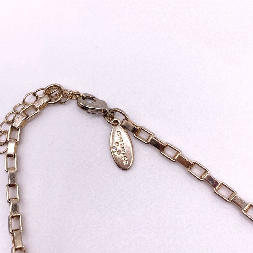 Ann Taylor Vintage Amber Lucite Beads Cha Cha Necklace 17”
