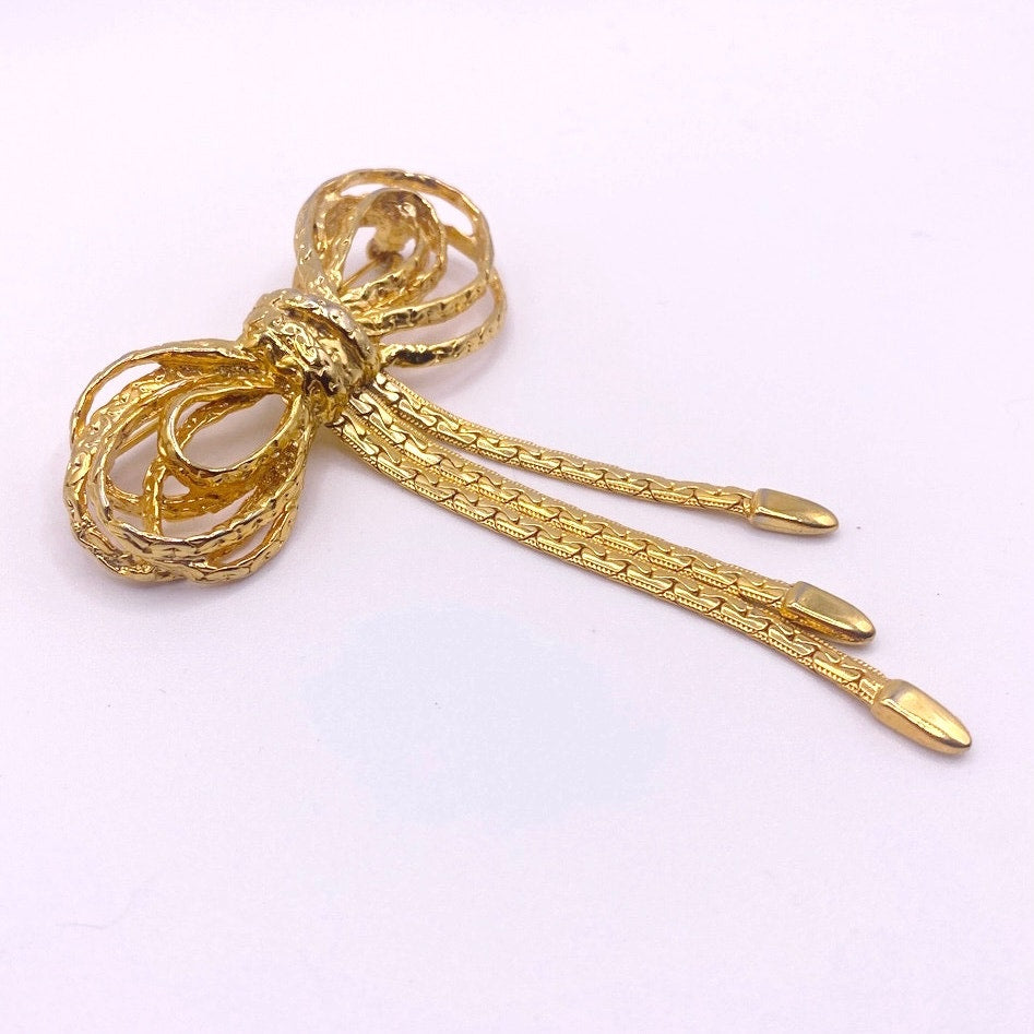 Vtg Brooch Coquette Bow