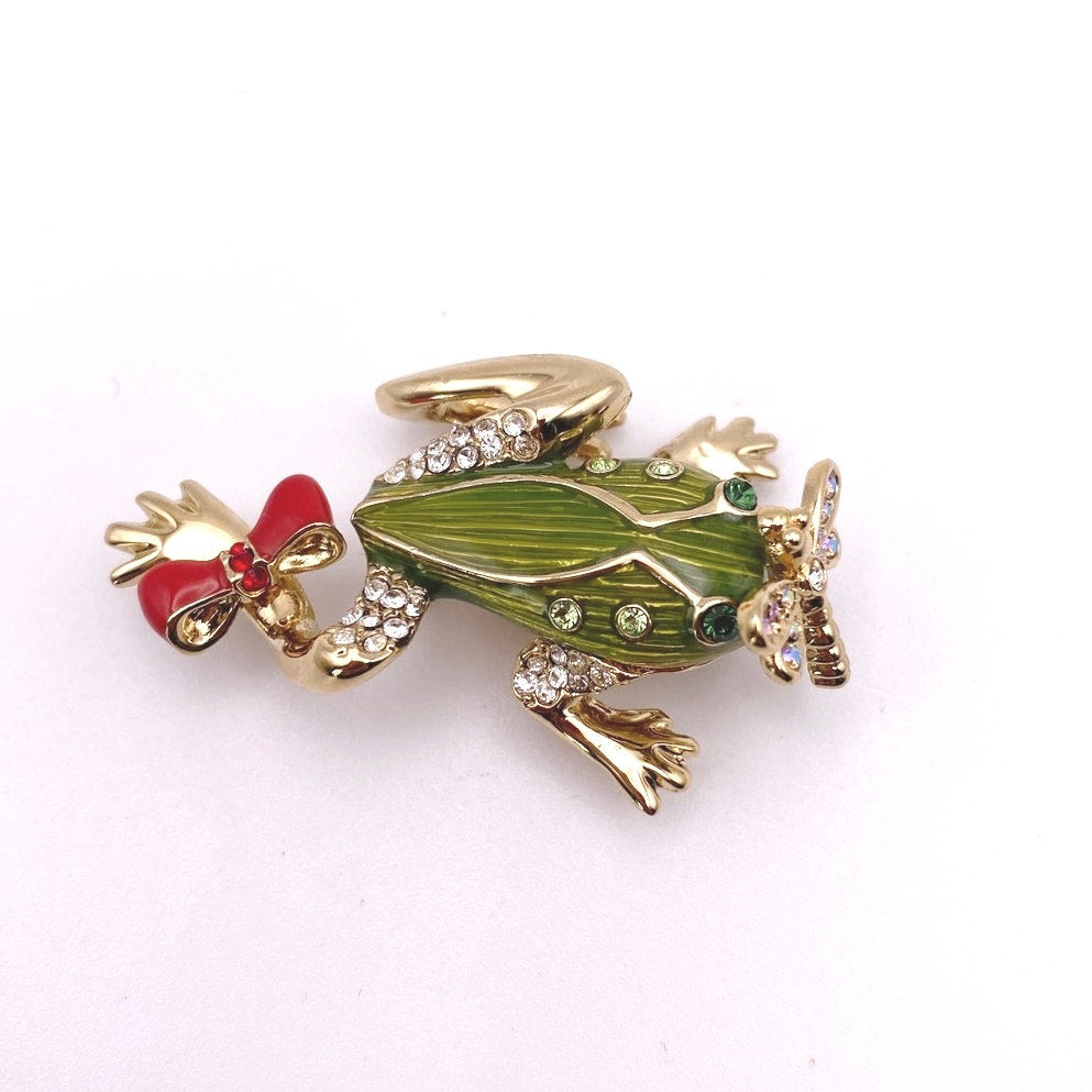 St John Beautiful Frog Vintage Brooch