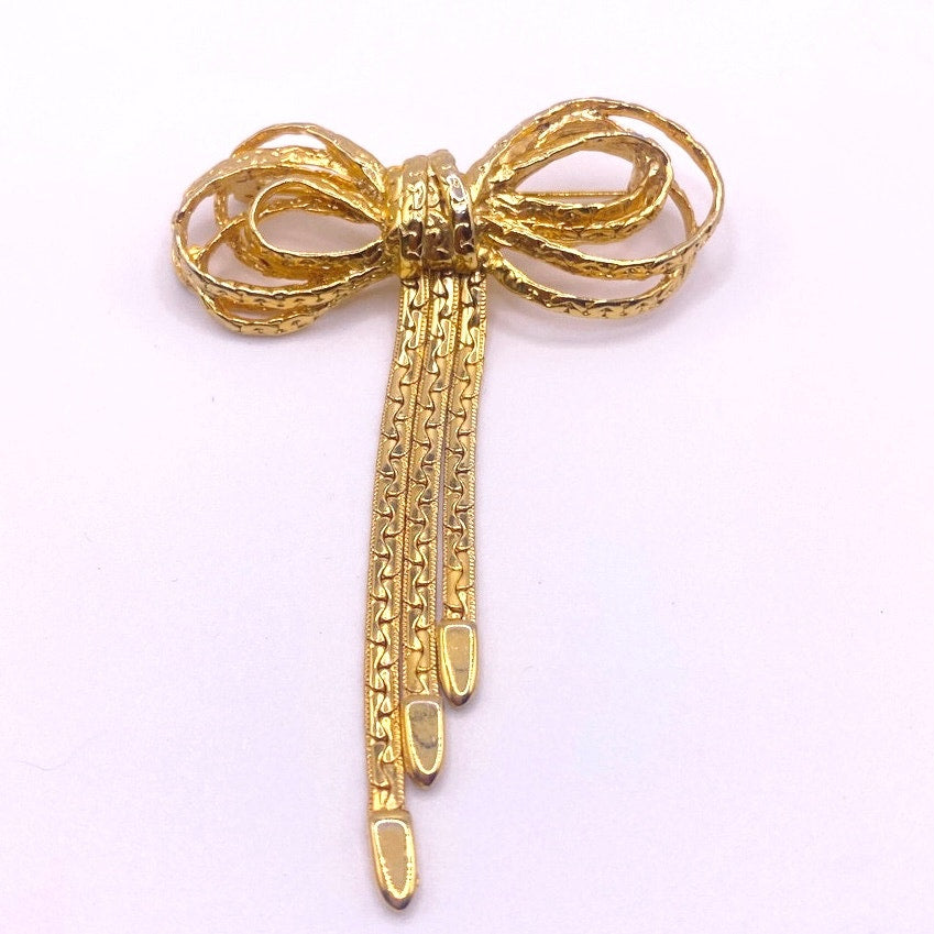 Vtg Brooch Coquette Bow