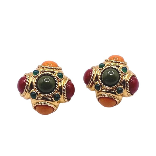 Joan Rivers Maltese Cross Earrings