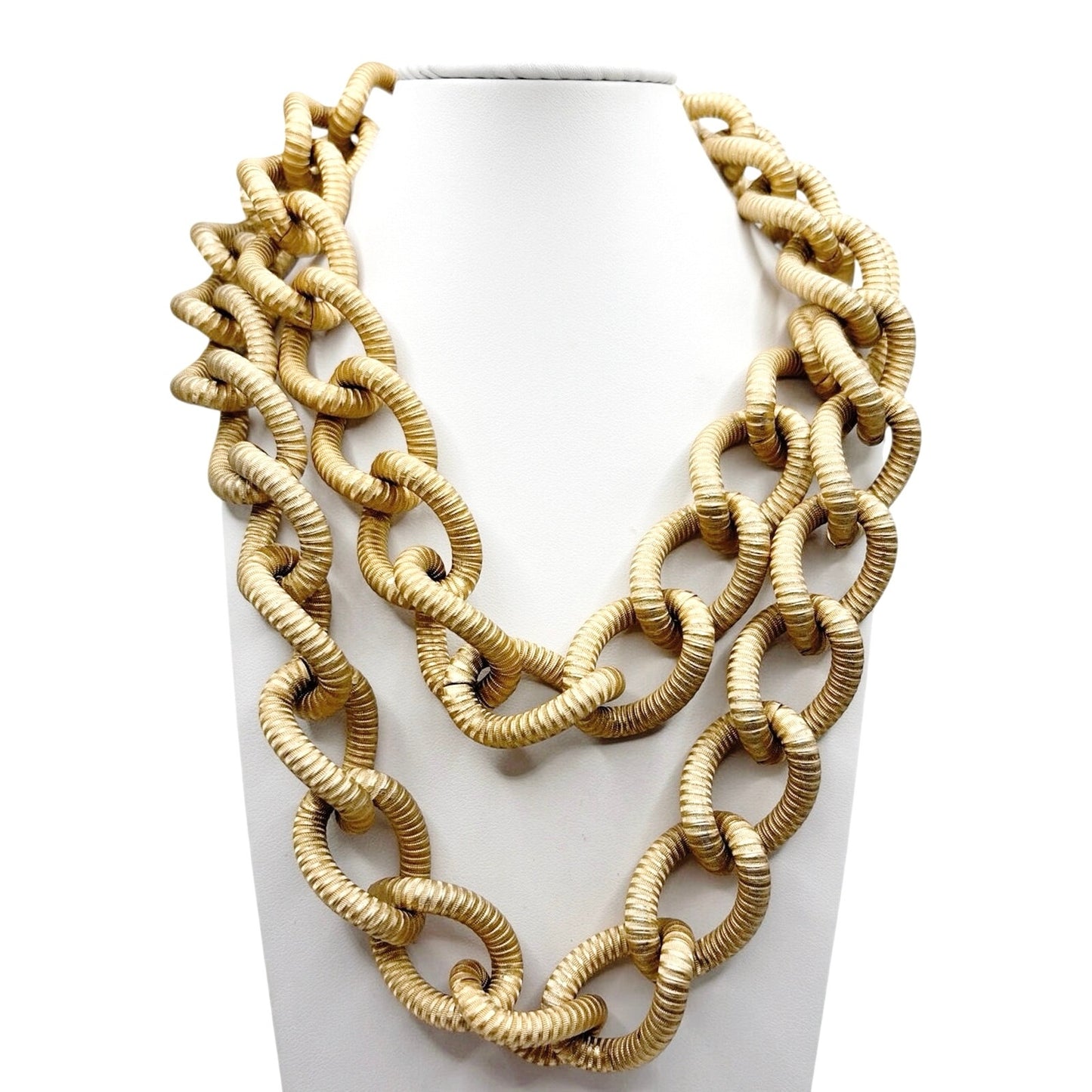 Monet Vintage Chunky Links Long Necklace 34”