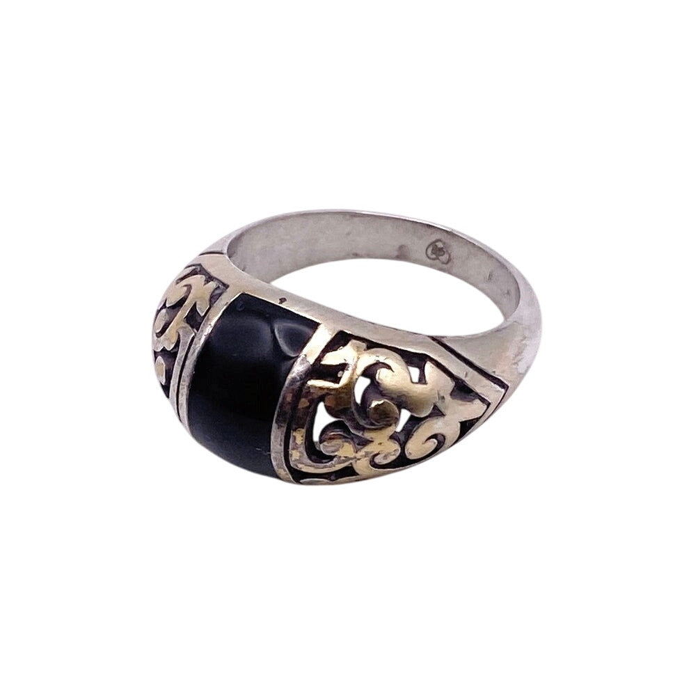 Brighton Sterling Silver And Black Onyx Ring 9”