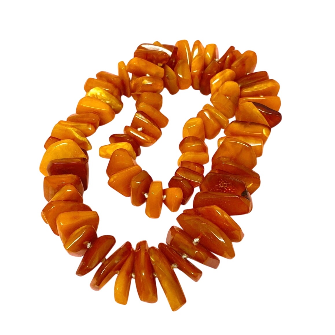 Vtg Baltic Amber Butterscotch Necklace 24"