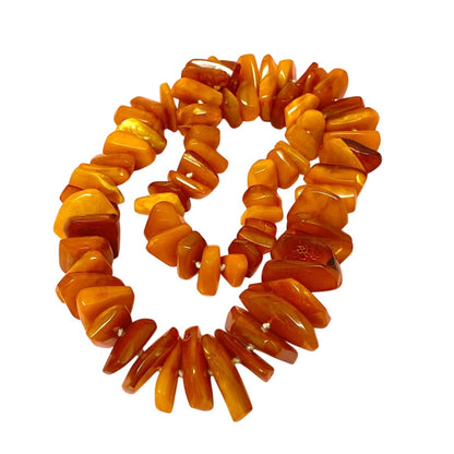 Vtg Baltic Amber Butterscotch Necklace 24"