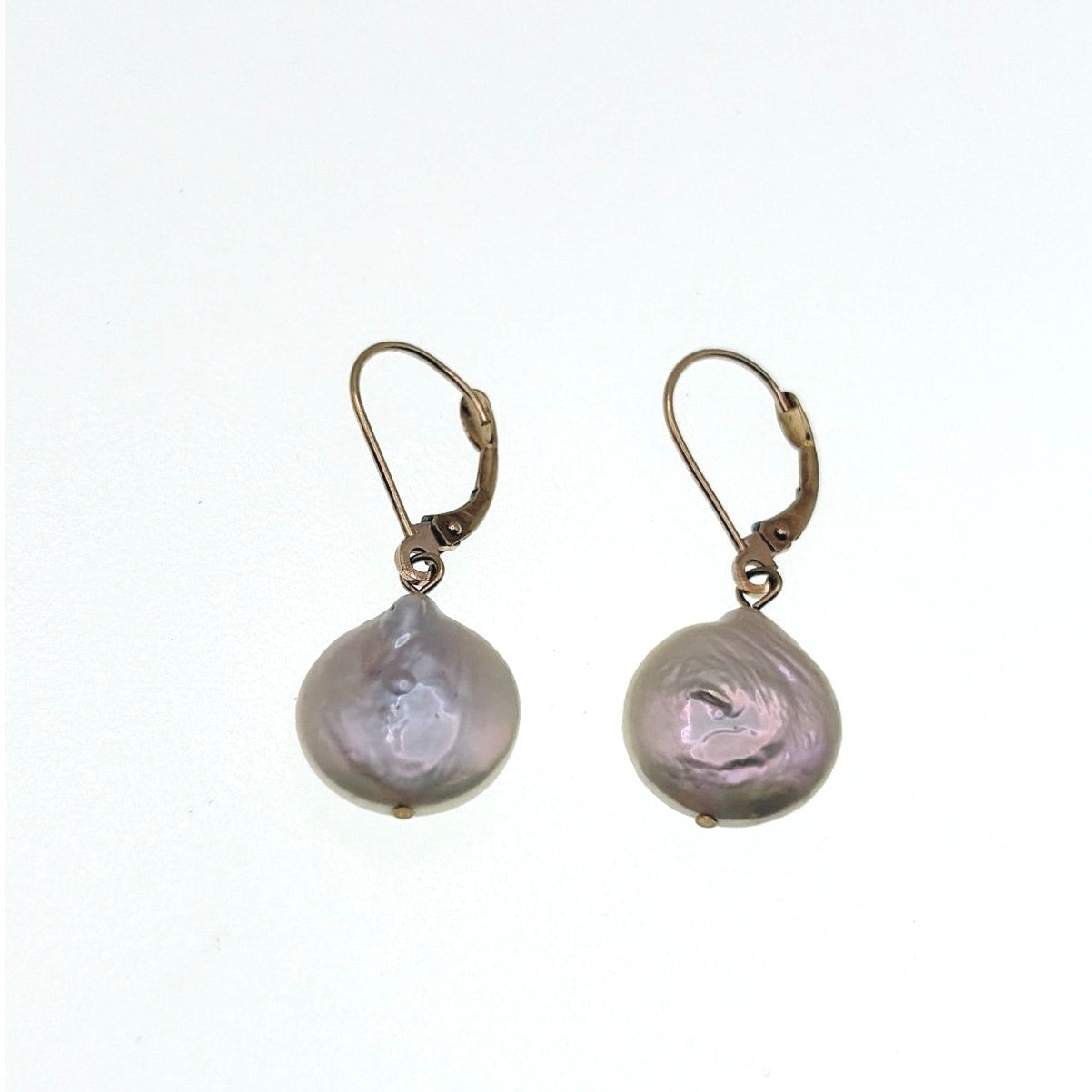 14k Gold And Fresh Water Pearl Drop Earrings