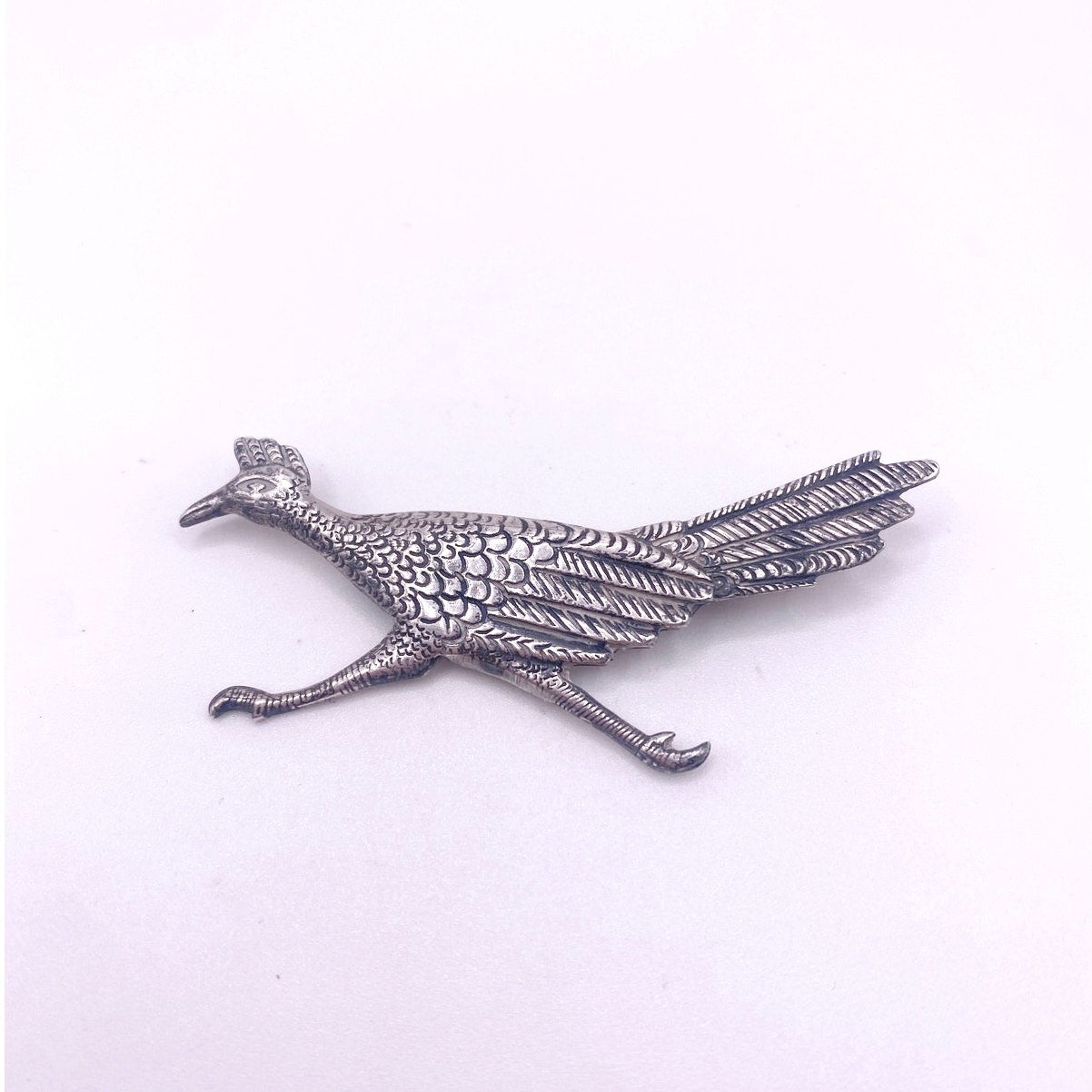 Vintage Sterling Silver Road Runner Brooch