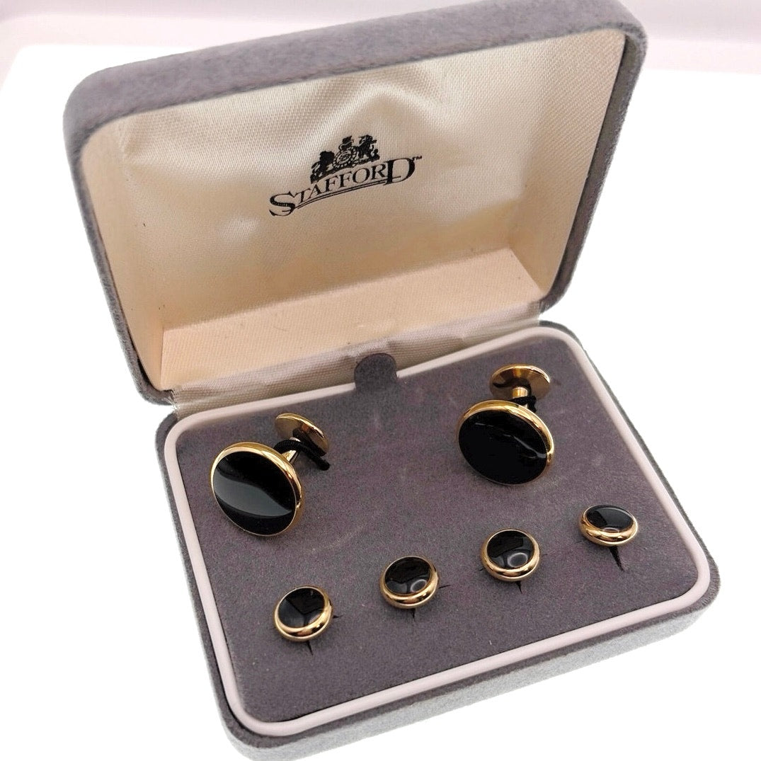 Stafford Vintage Cufflinks and Buttons Set
