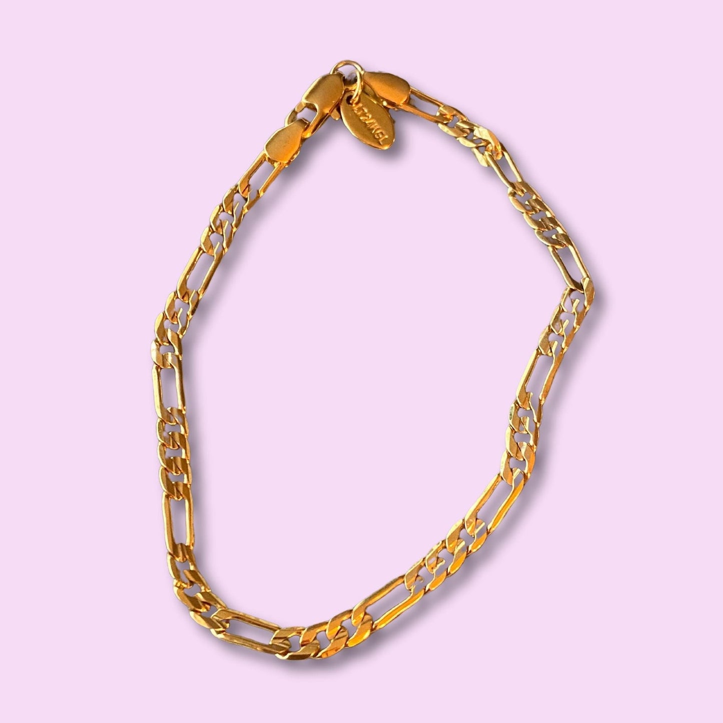 LifeTime 24k Gold Filled Figaro Bracelet
