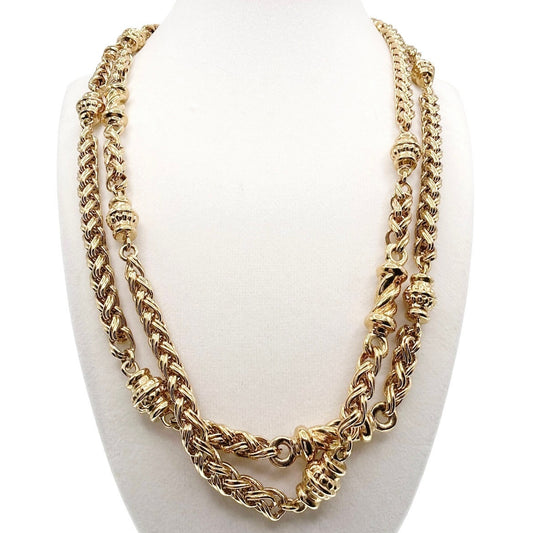 St John’s Extra Large Gold Tone Necklace Necklace 44”