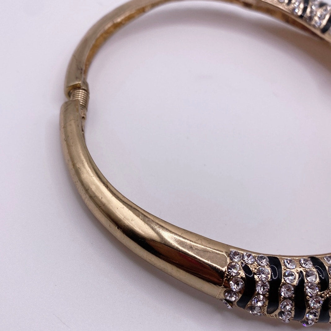 Double Tiger Full Rhinestones Collar Statement Necklace