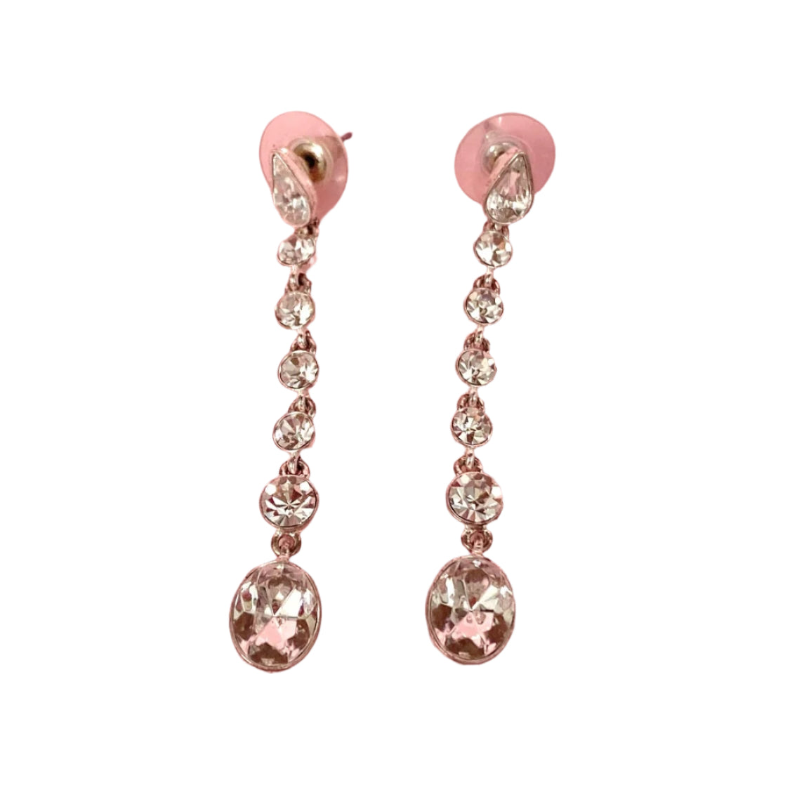 GIVENCHY Long Drop Crystal Earrings