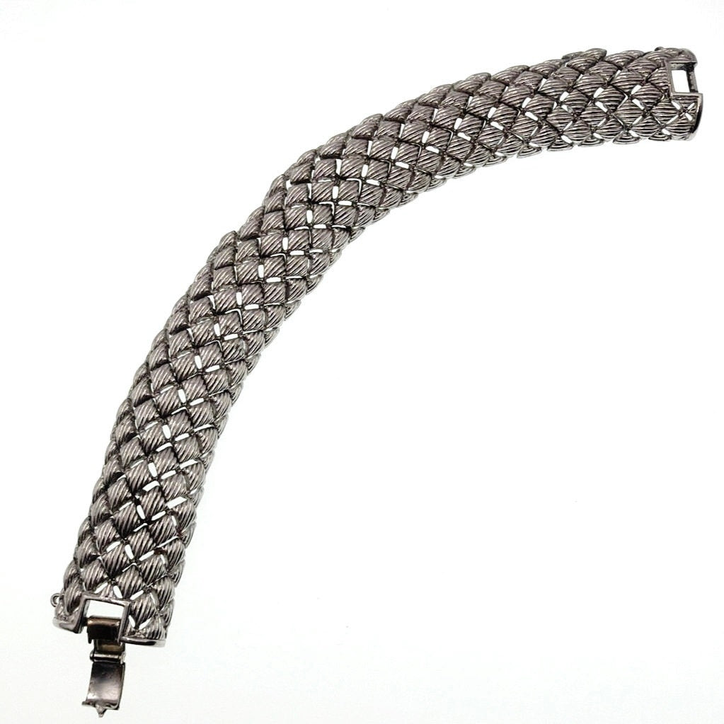 Monet Vintage Bracelet Silver Tone 8”