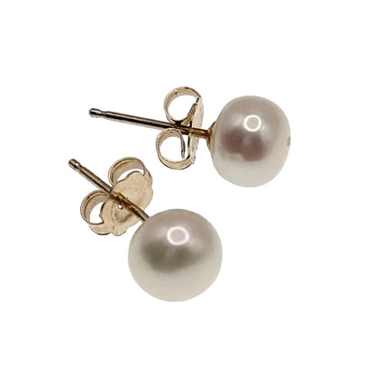 10k Gold and 4mm Freshwater Pearl Studs