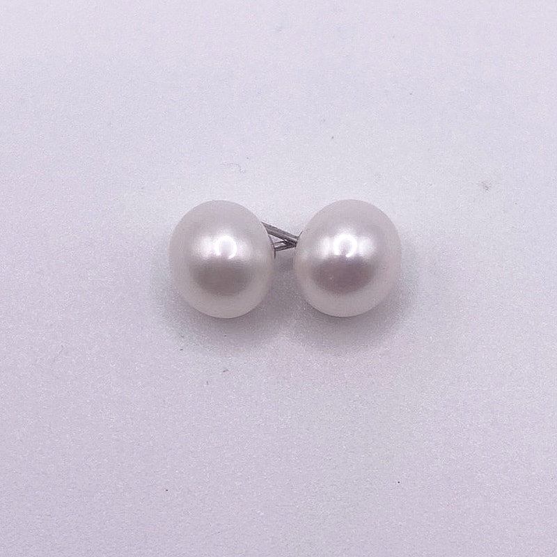 Helzberg Diamonds Earrings HDS 925 Silver and Pearls Buttons