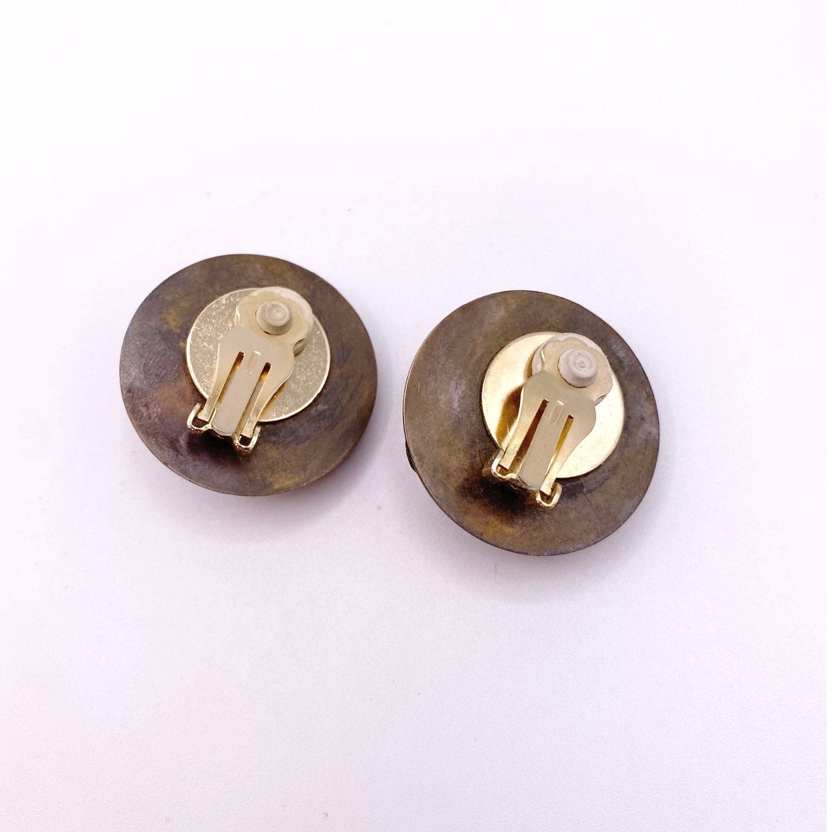 Vintage Mix Metal Clip on Earrings Insect With Bakelite Rare Find