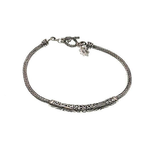 Sterling Silver ATI Annika Witt Vintage Bracelet With Toggle Closure 7"