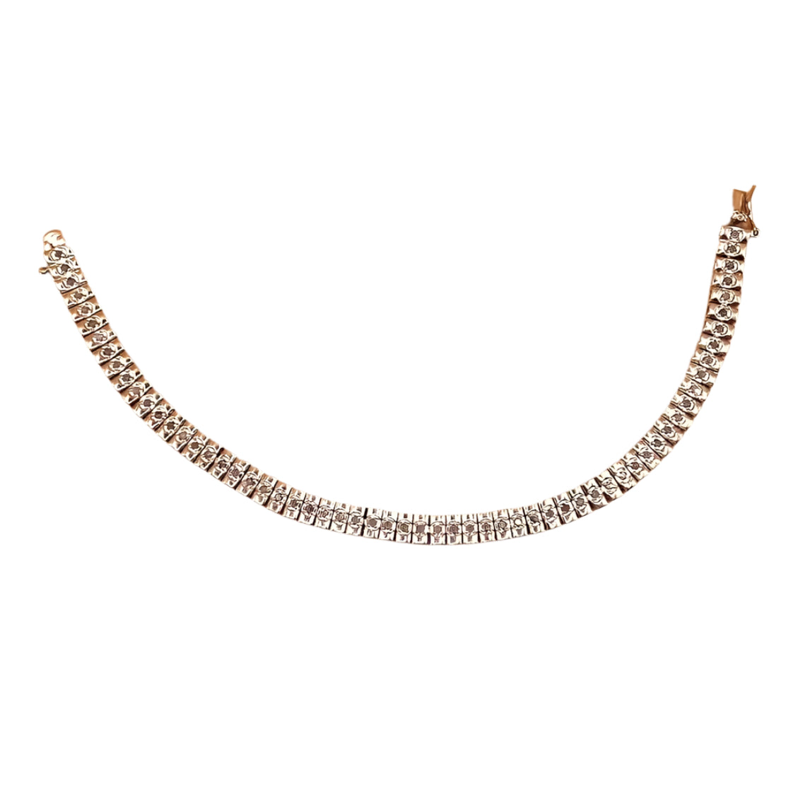 14k Gold Filled Tennis Bracelet Monzonite
