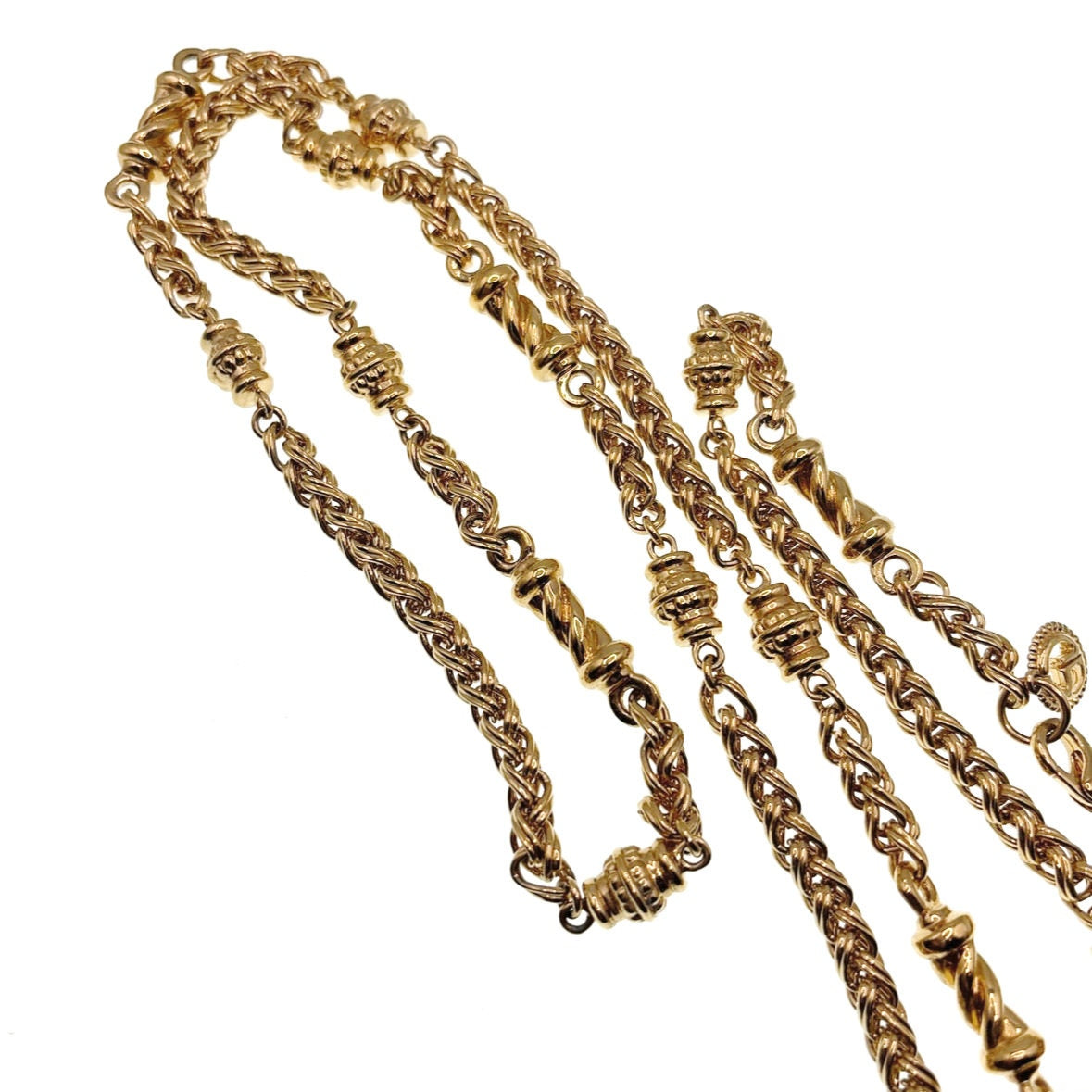 St John’s Extra Large Gold Tone Necklace Necklace 44”