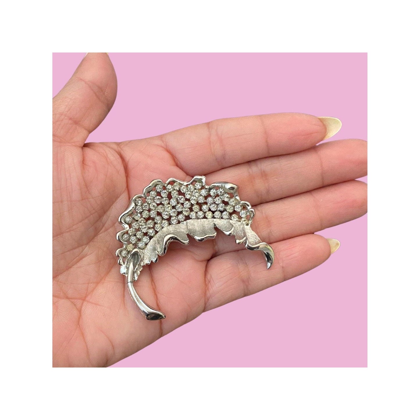 BSK Silver Leaf Brooch Pin