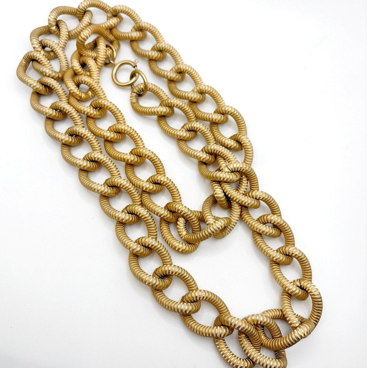 Monet Vintage Chunky Links Long Necklace 34”