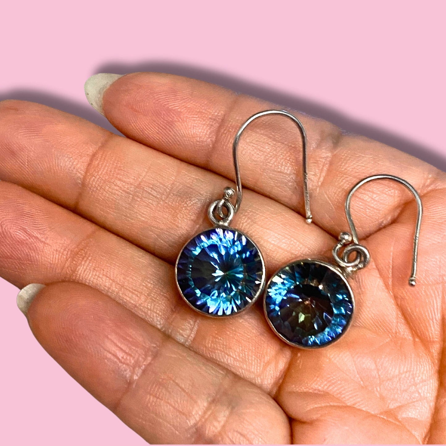 TGGC Mystic Sapphire St Silver 925 Earrings