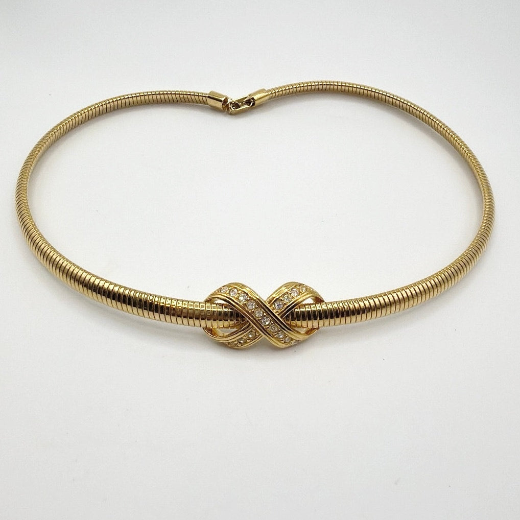 Avon Signed Midcentury Snake chain Choker Collar 16”