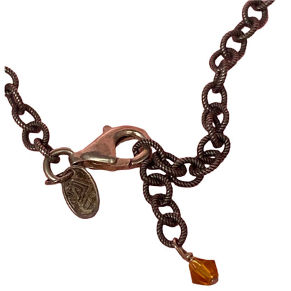 Silpada St Silver Necklace Amber and Jasper Gemstones