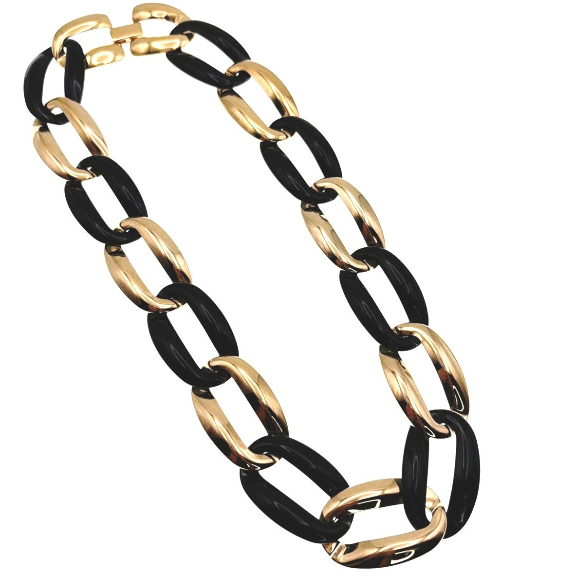 Napier Vintage Black and Gold Necklace 16”