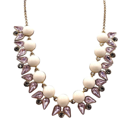 Vintage J Crew Cream Lucite Stones Necklace