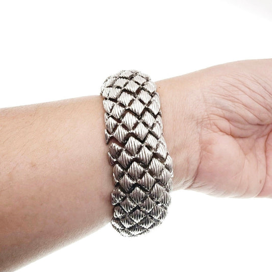 Monet Vintage Bracelet Silver Tone 8”