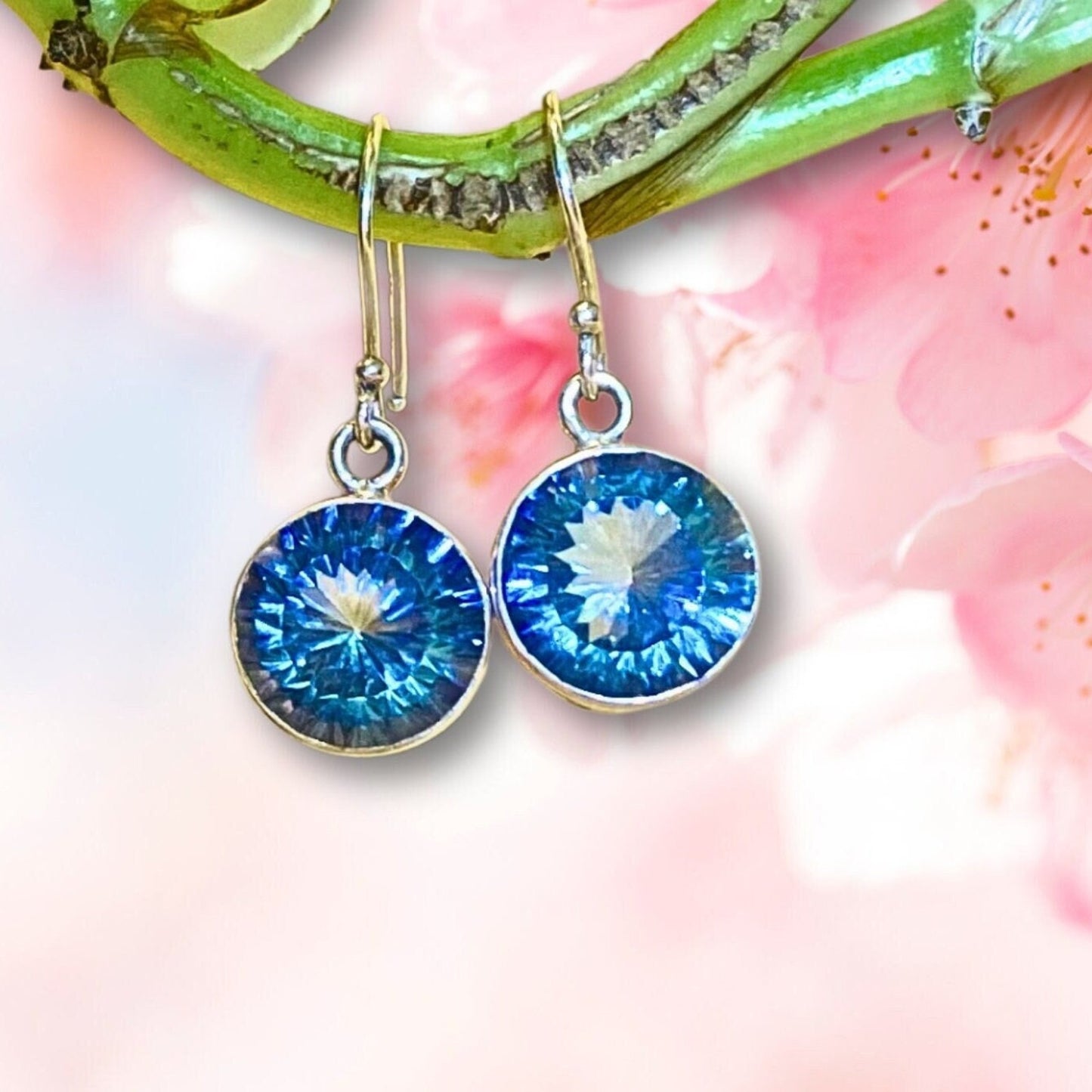 TGGC Mystic Sapphire St Silver 925 Earrings