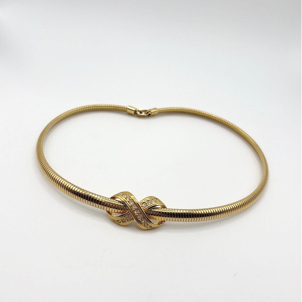 Avon Signed Midcentury Snake chain Choker Collar 16”