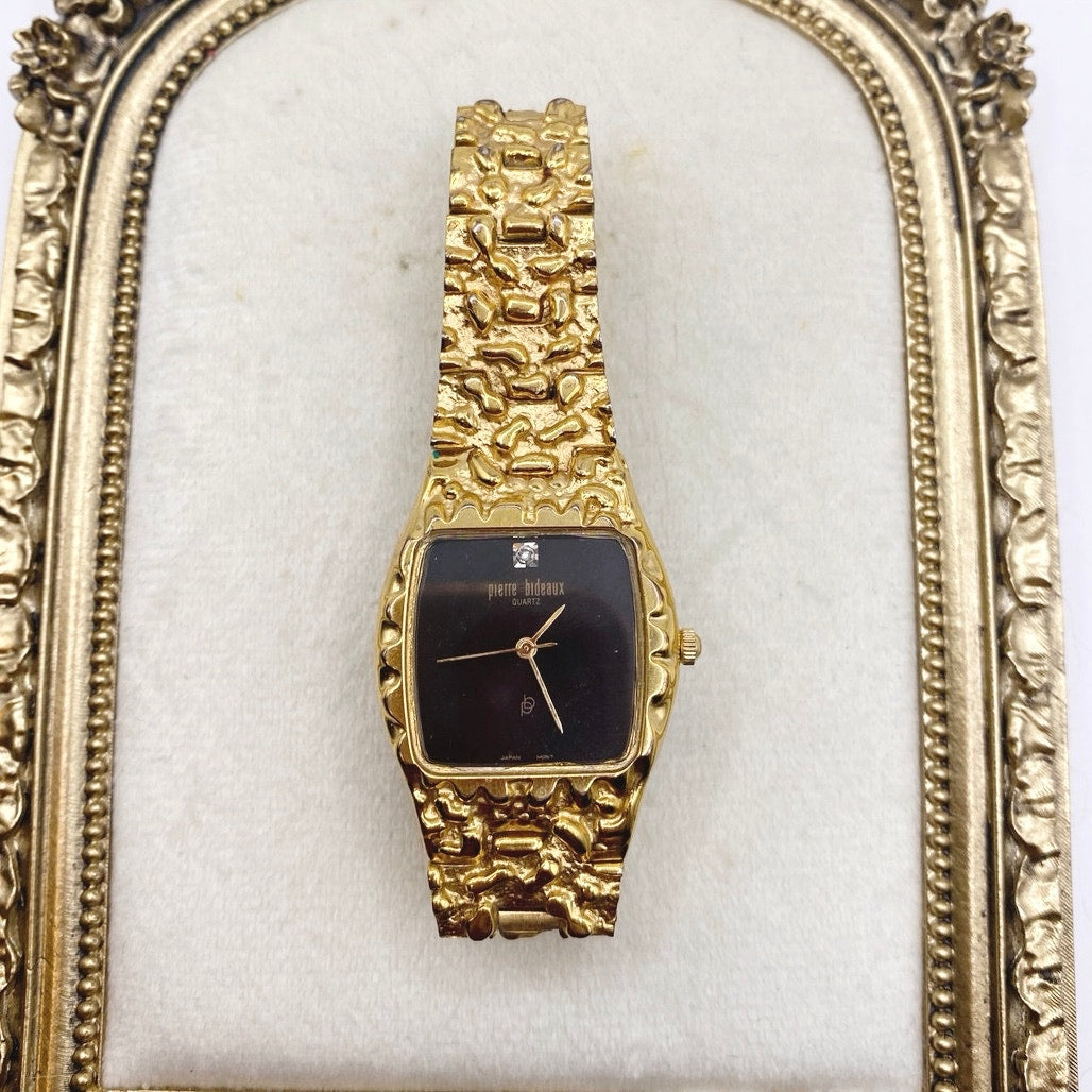 Pierre Bideaux Vintage Woman Watch Gold Tone 7”
