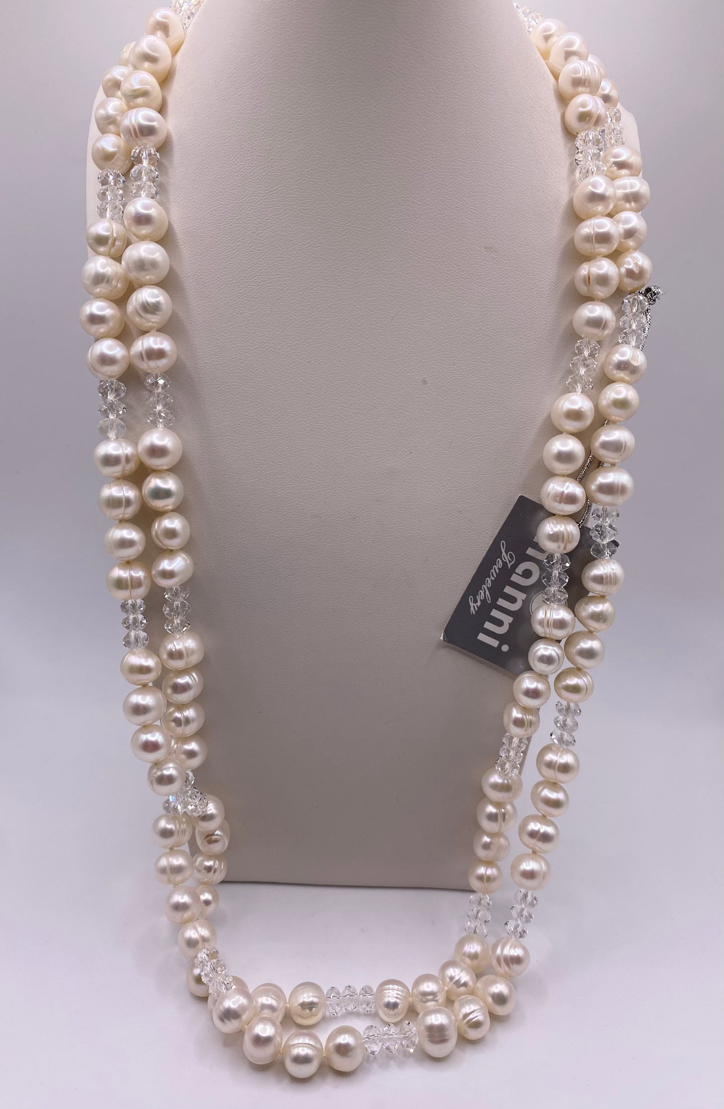 NANNI Extra-large FreshWater White Pearls Necklace