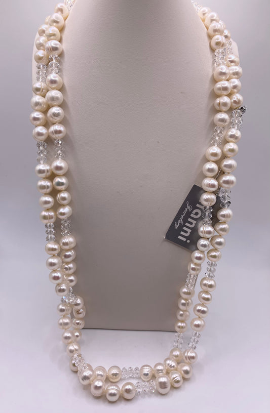 NANNI Extra-large FreshWater White Pearls Necklace