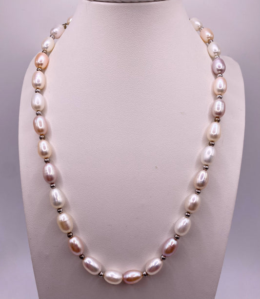 FreshWater Pearls Necklace St Silver