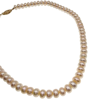 Freshwater Pearls and Gold Filled Clasp Short Necklace 15”