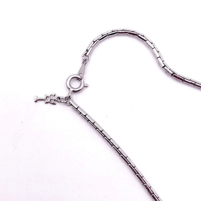 Trifari Necklace Bird Silhouette Silver Tone Necklace 16”