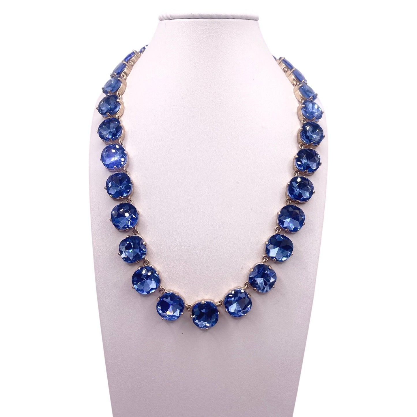 Bella Jack Blue Rhinestones Necklace Beautiful Shine